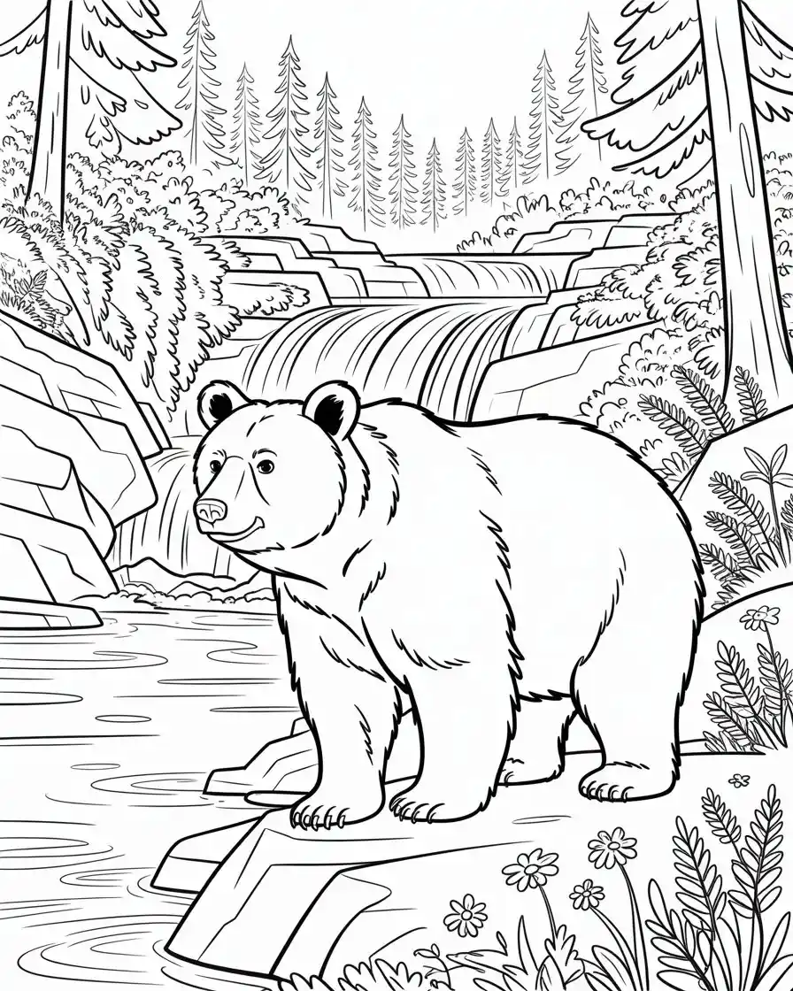 american black bear coloring page