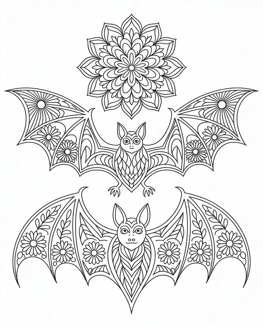 bat coloring pages
