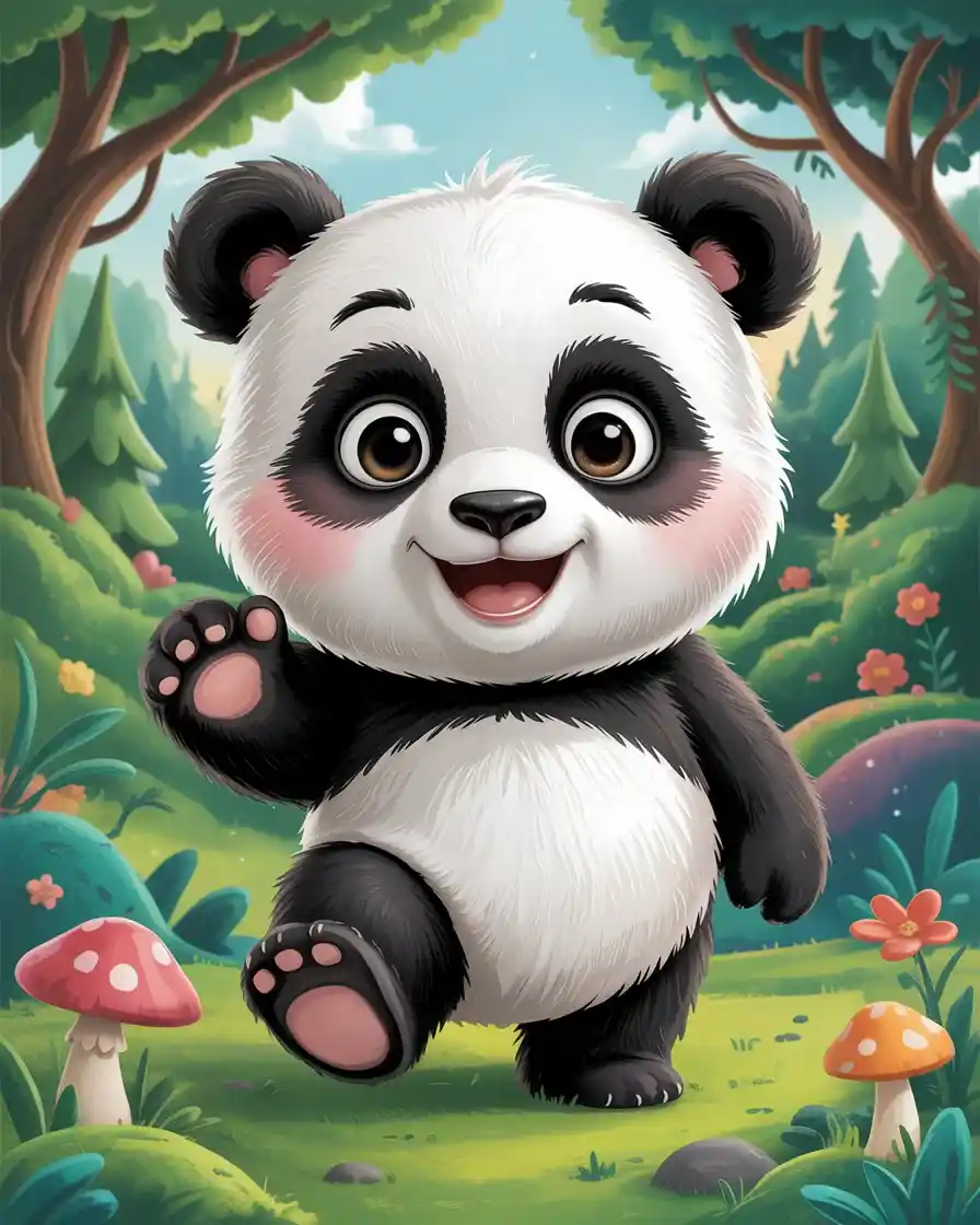 Panda Coloring Paper