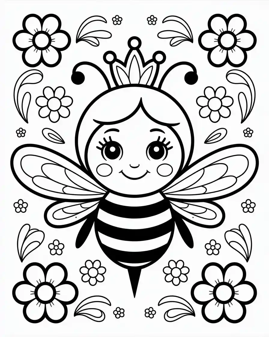 Bee coloring pages