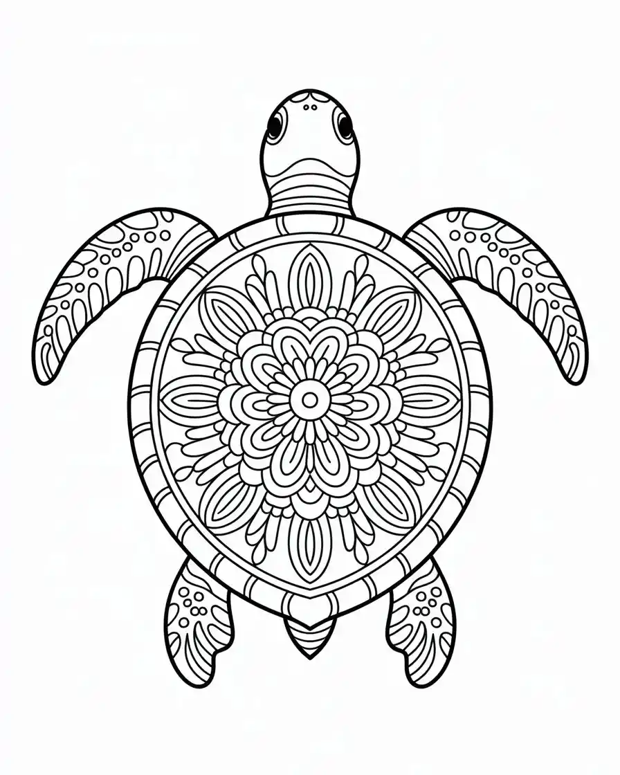 Sea Turtle Coloring Page 1
