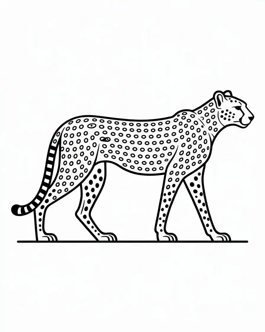 ancient egyptian cheetah coloring page