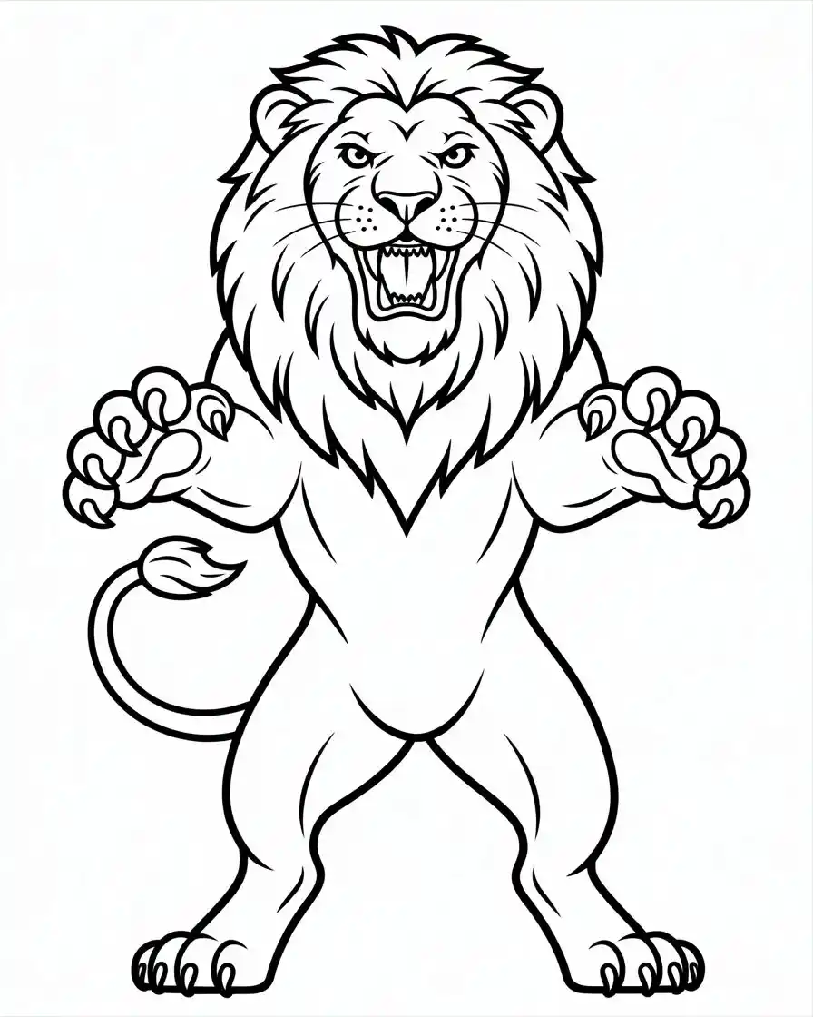 angry lion coloring pageSelect