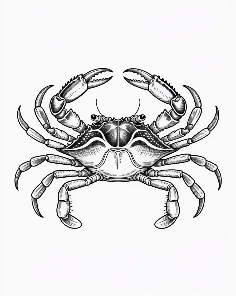 atlantic blue crab coloring page