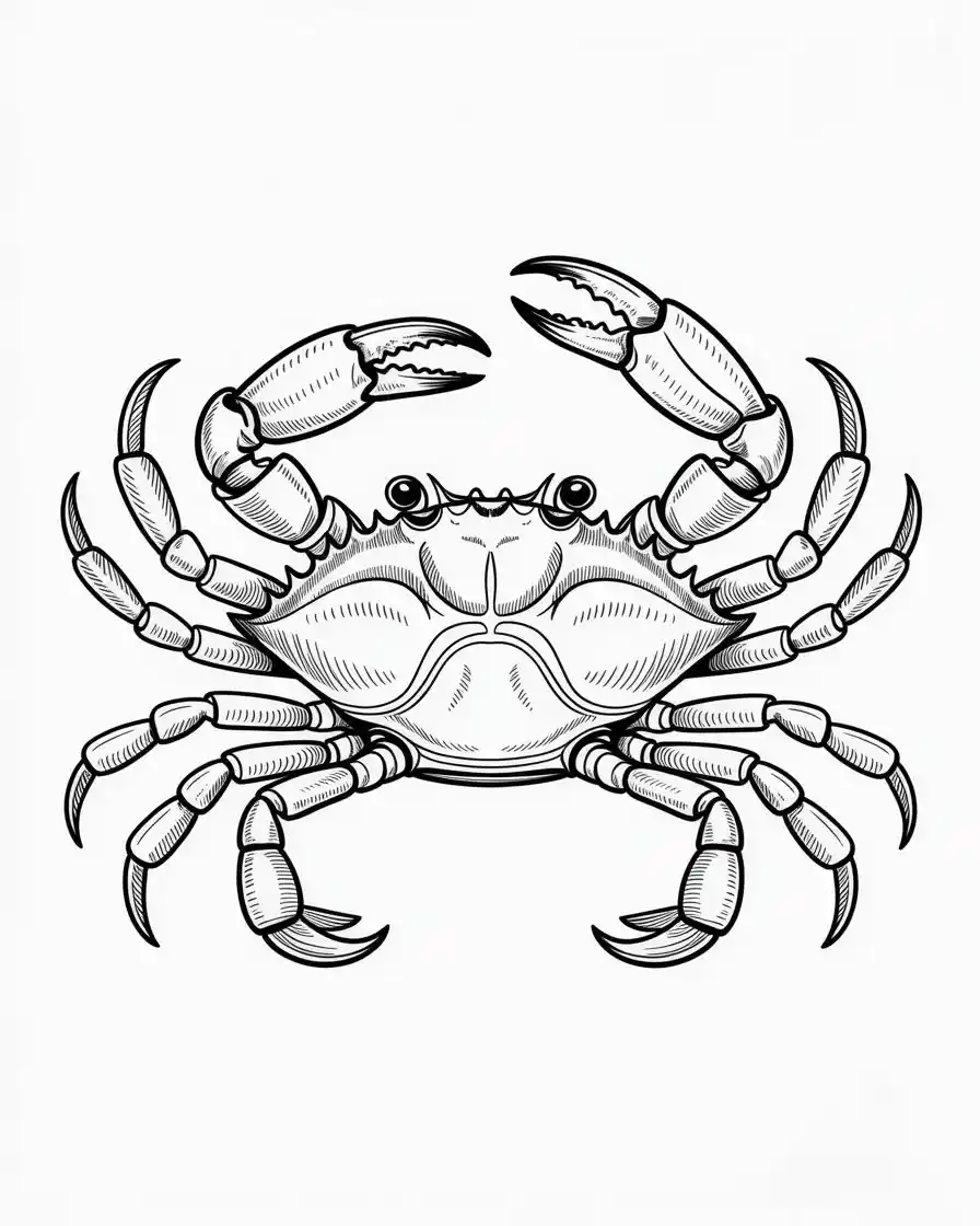 atlantic blue crab coloring page