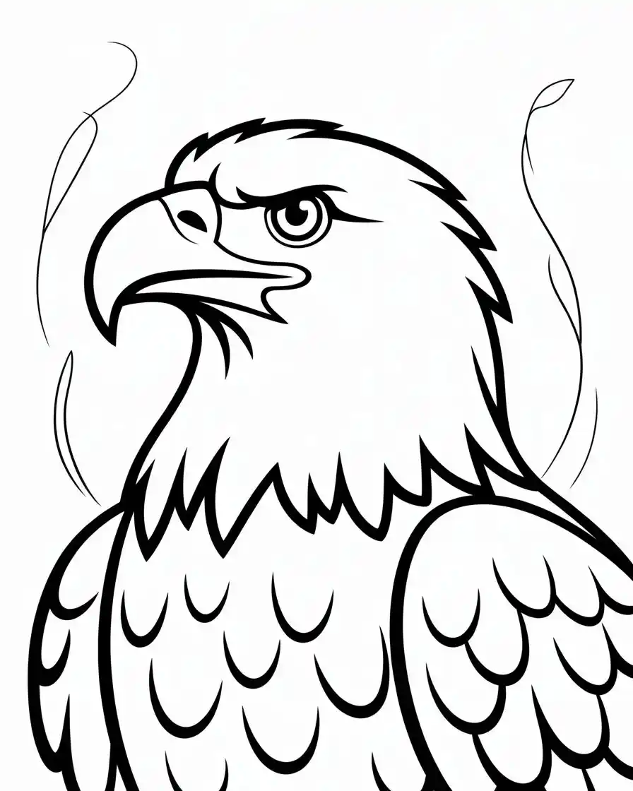 bald eagle head coloring page