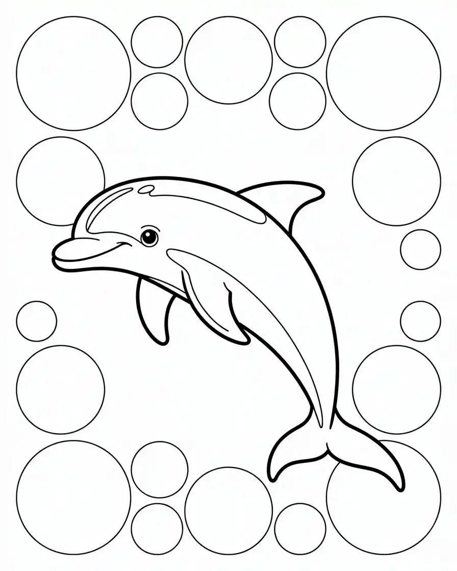 bottlenose dolphin coloring page 1