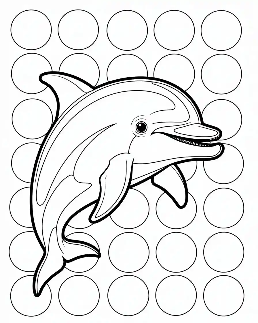 bottlenose dolphin coloring page