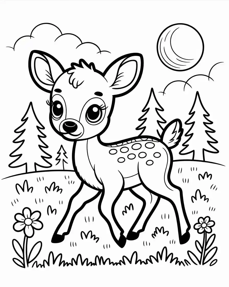 Deer Coloring Pages Free Printable for Kids & Adults 2026