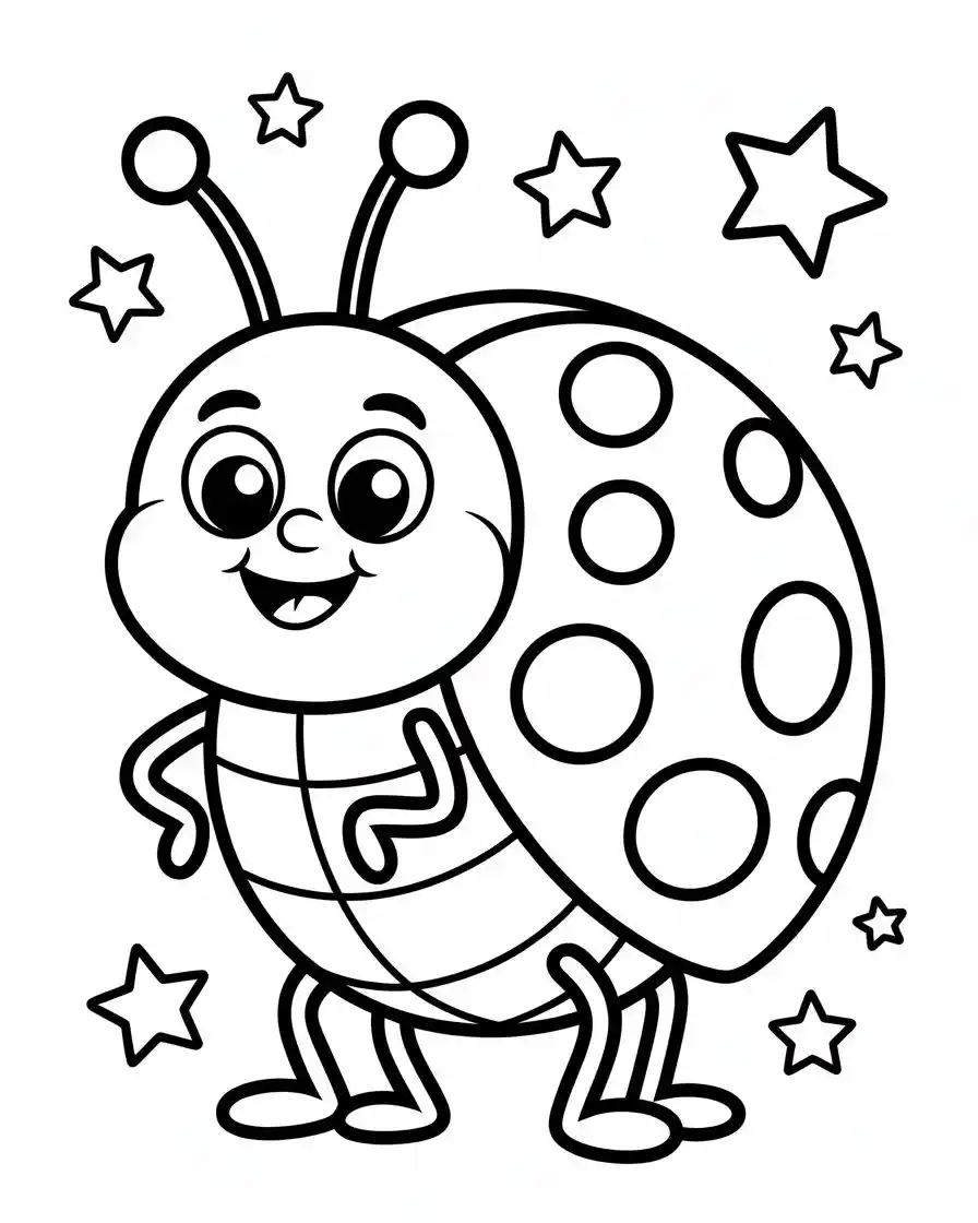 cute ladybug coloring page