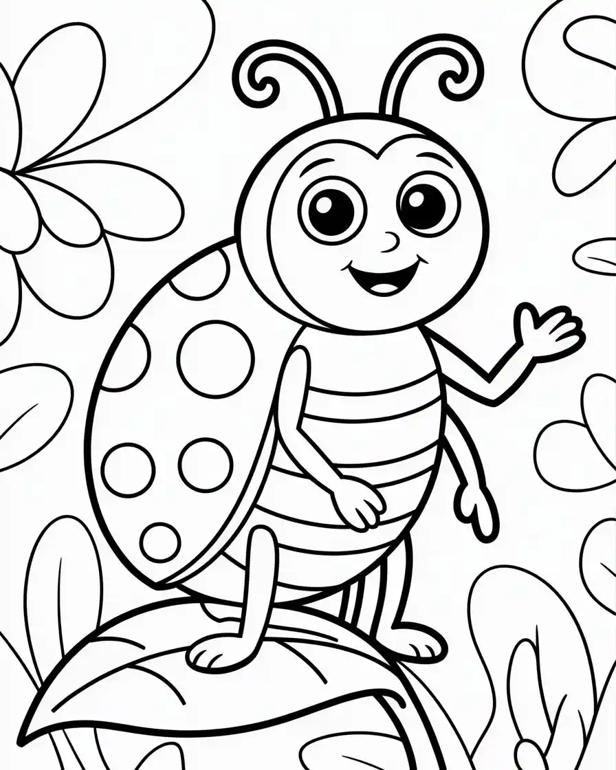 cute ladybug on leaf 2