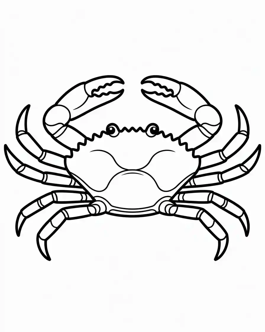 detailed crab coloring page