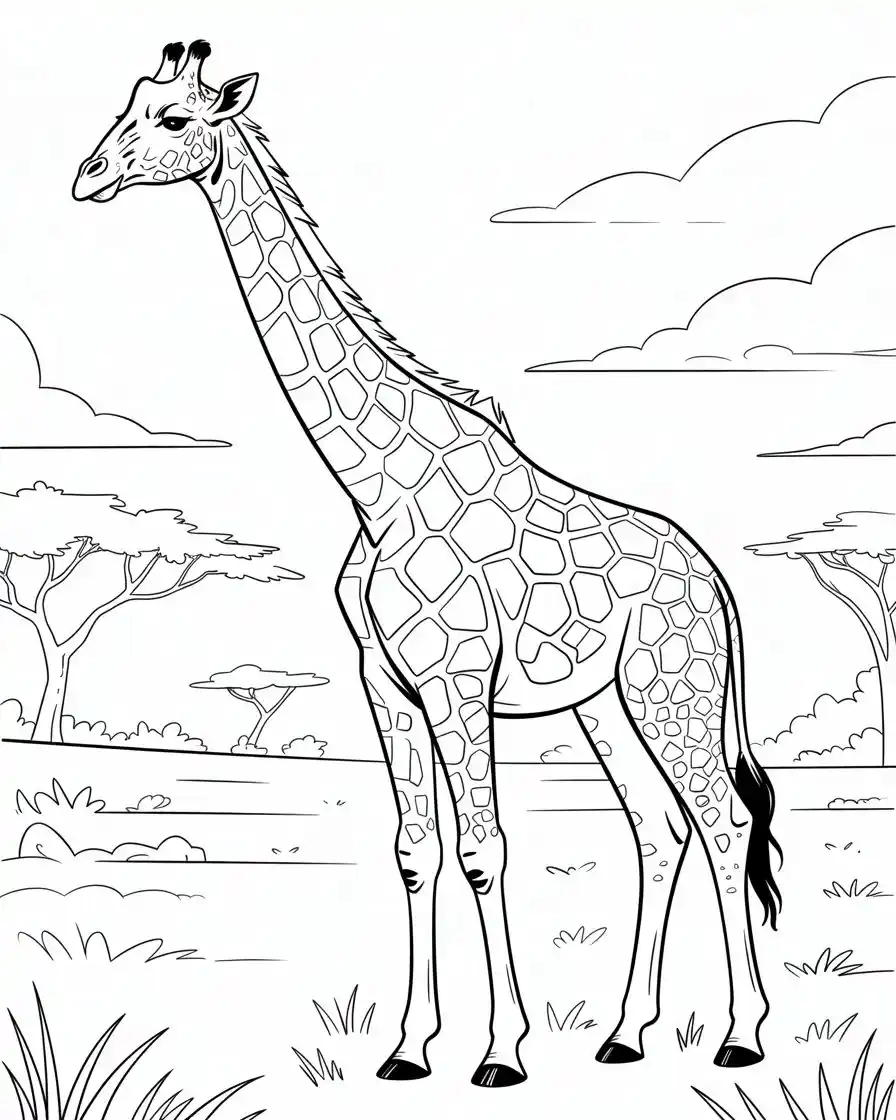 giraffe coloring pages