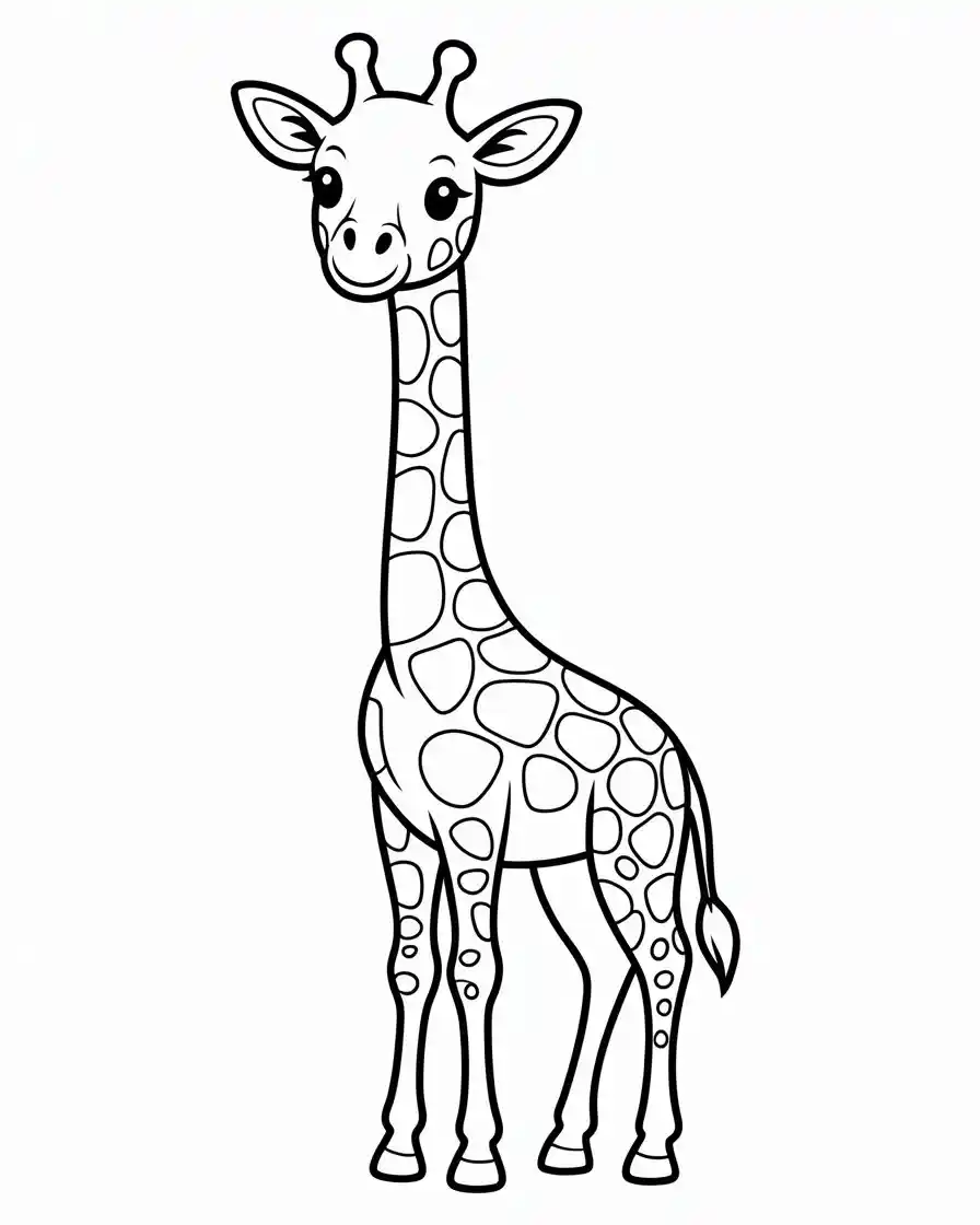 giraffe coloring sheet 1