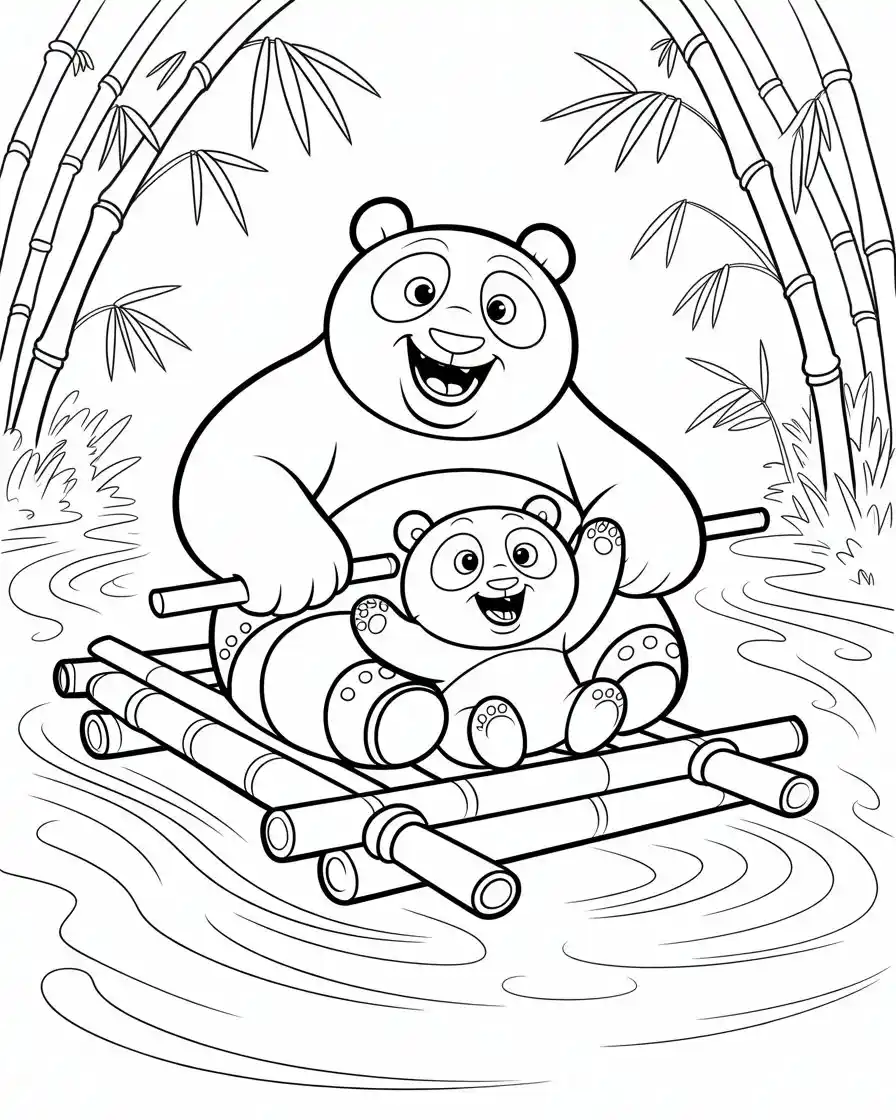 kung fu panda coloring sheet for kids