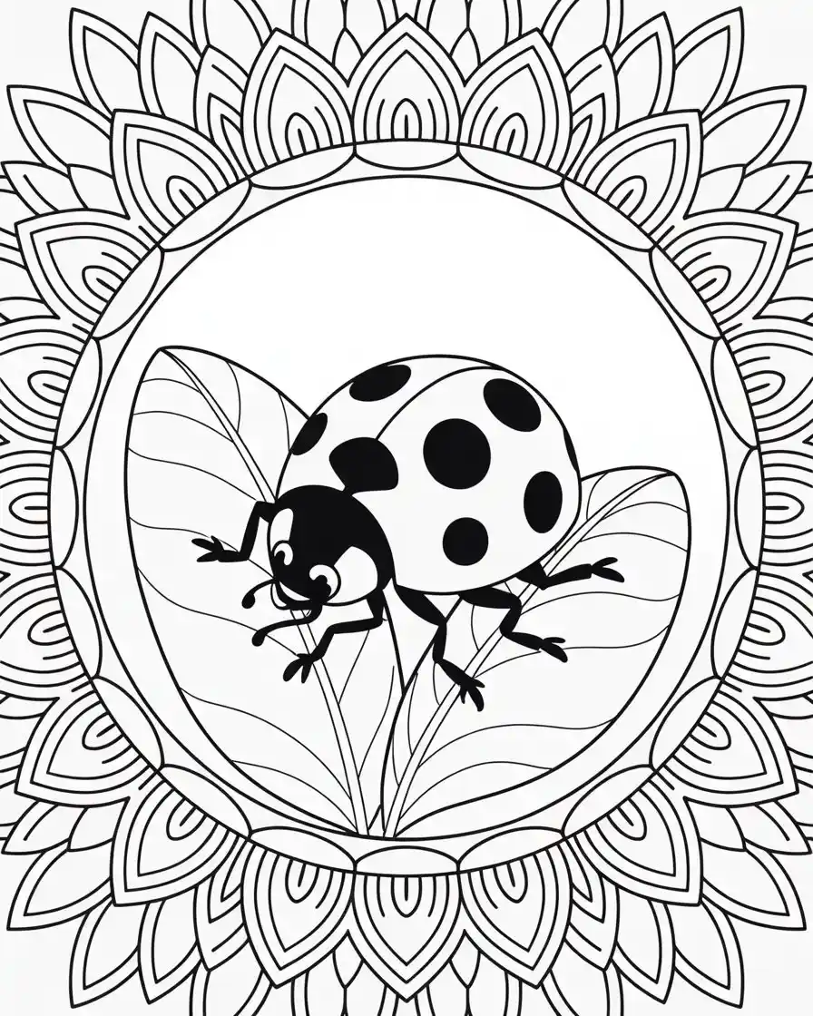 ladybug coloring page 1