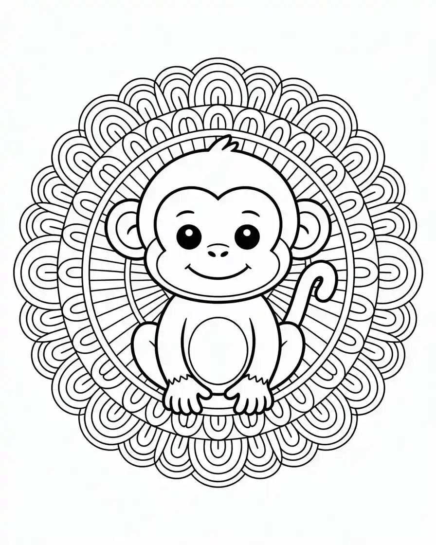 monkey coloring pages