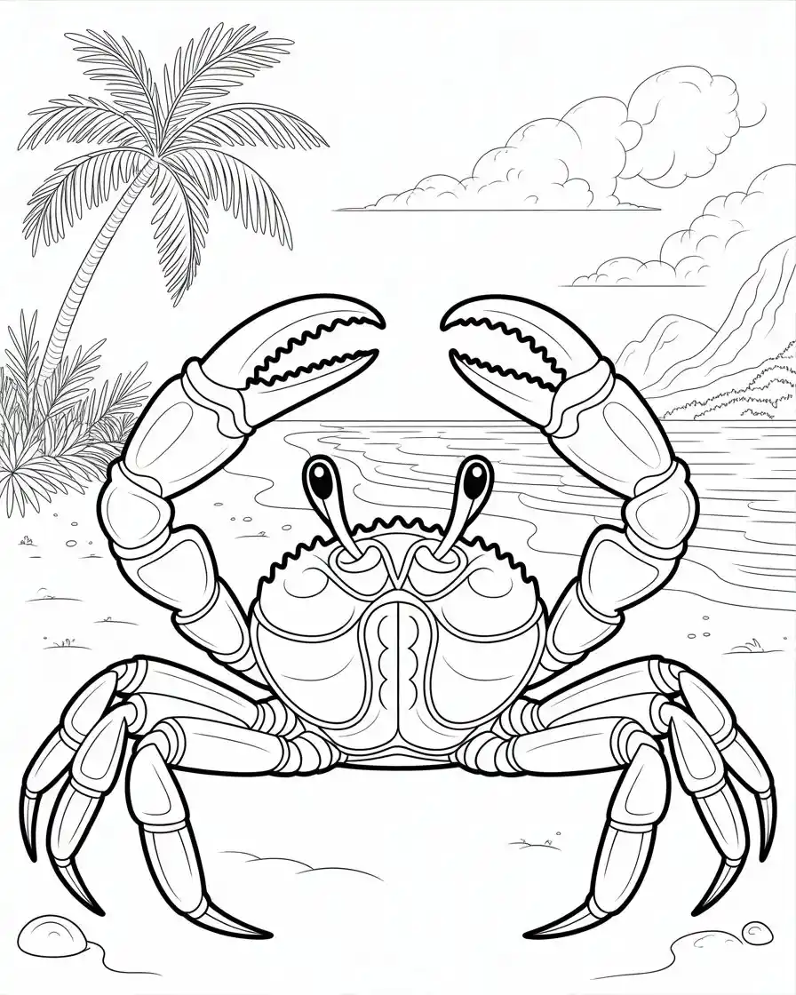 nigerian moon crab at the beach