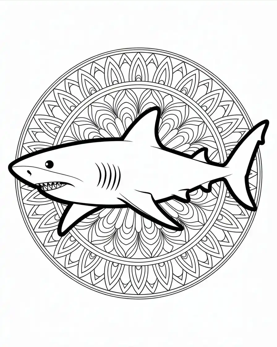 shark coloring page