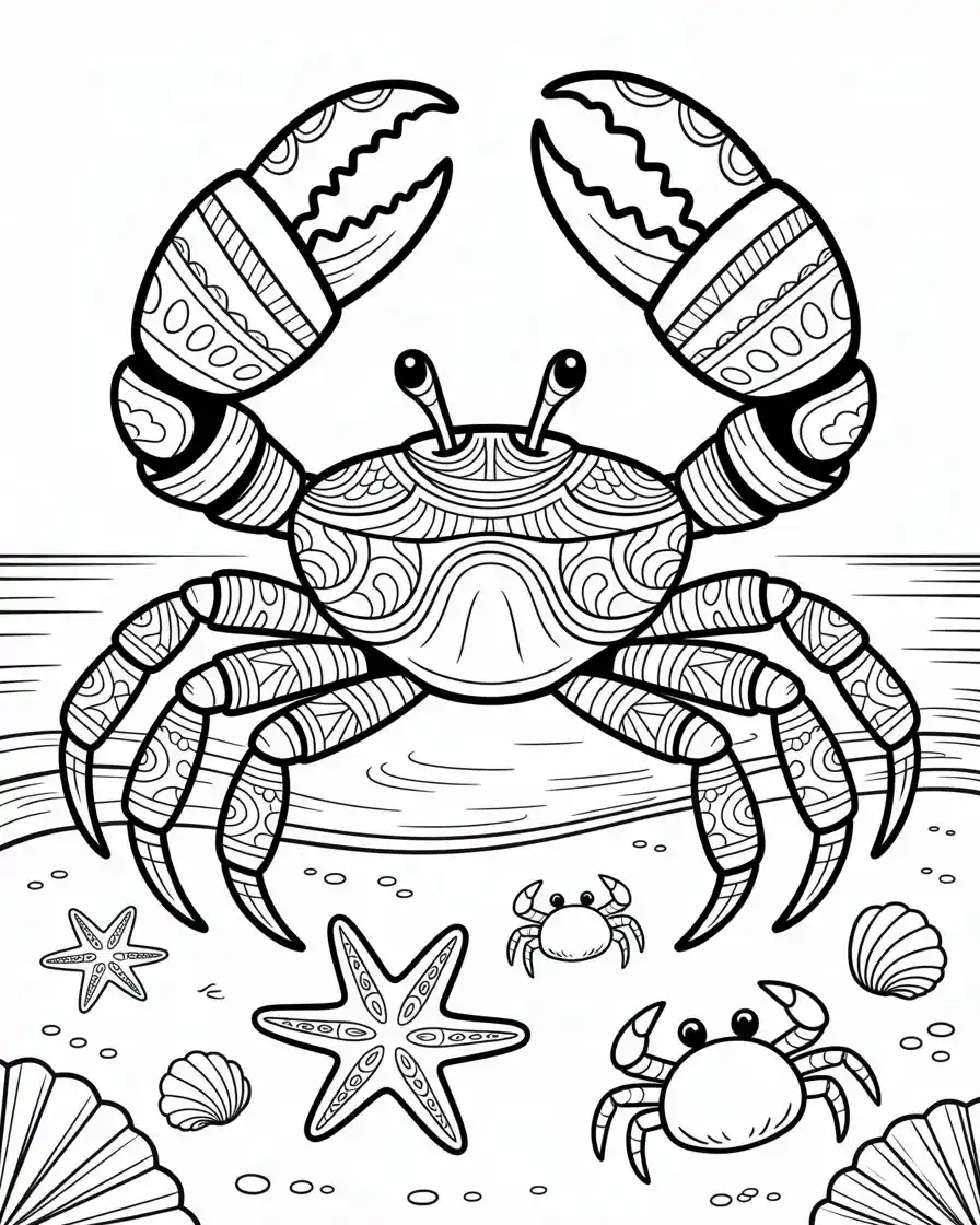 spider crab coloring page