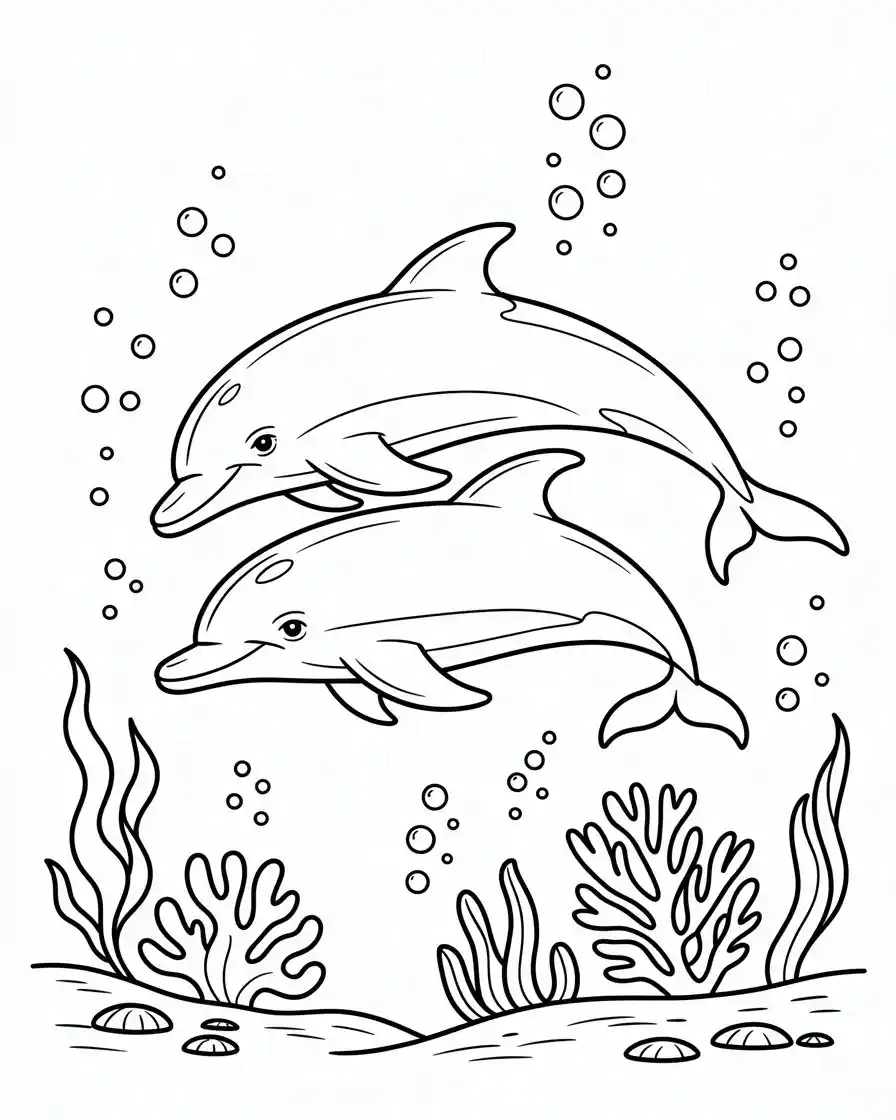 dolphin coloring pages