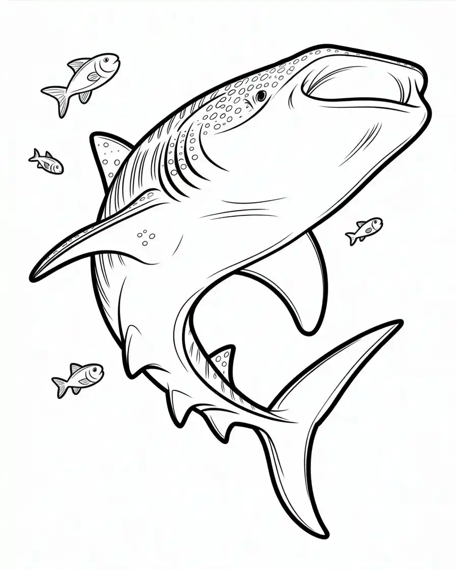 whale shark coloring page