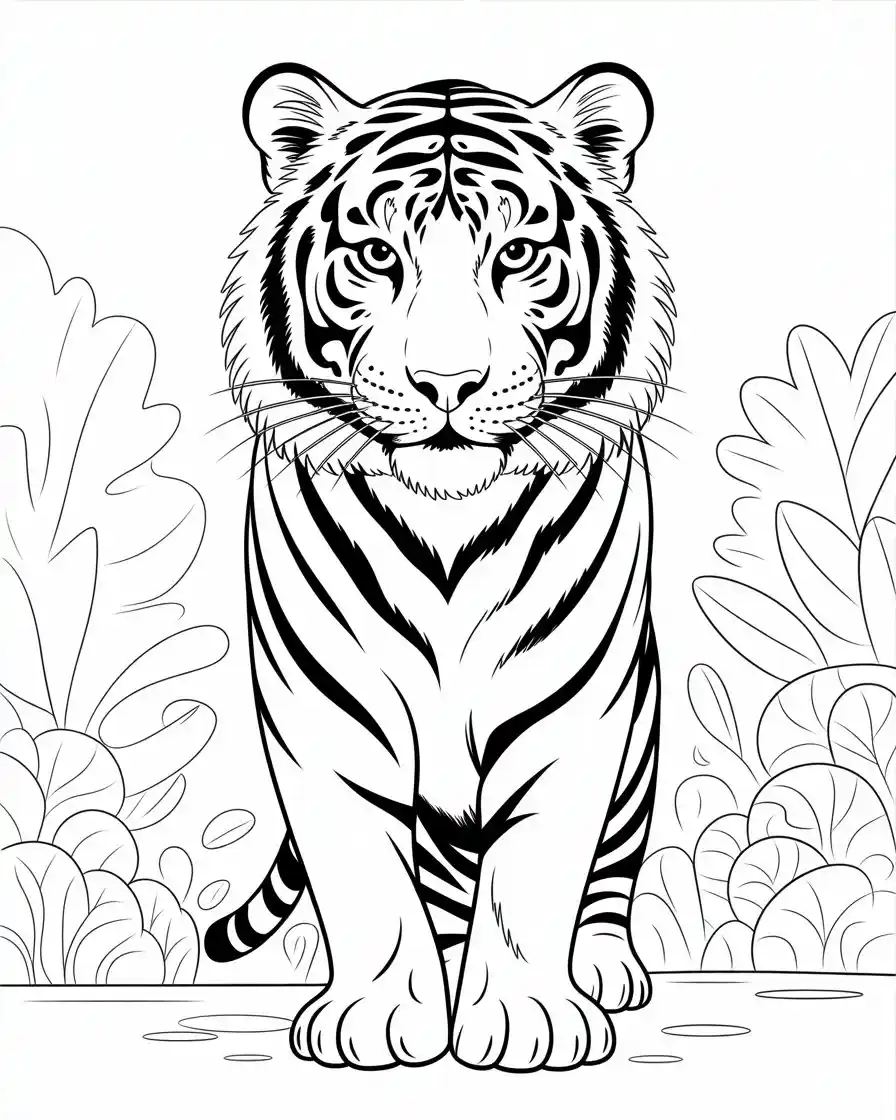 tiger coloring page
