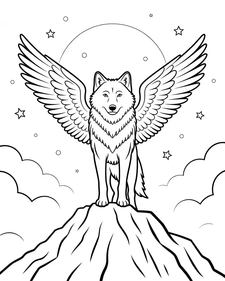 wolf coloring pages