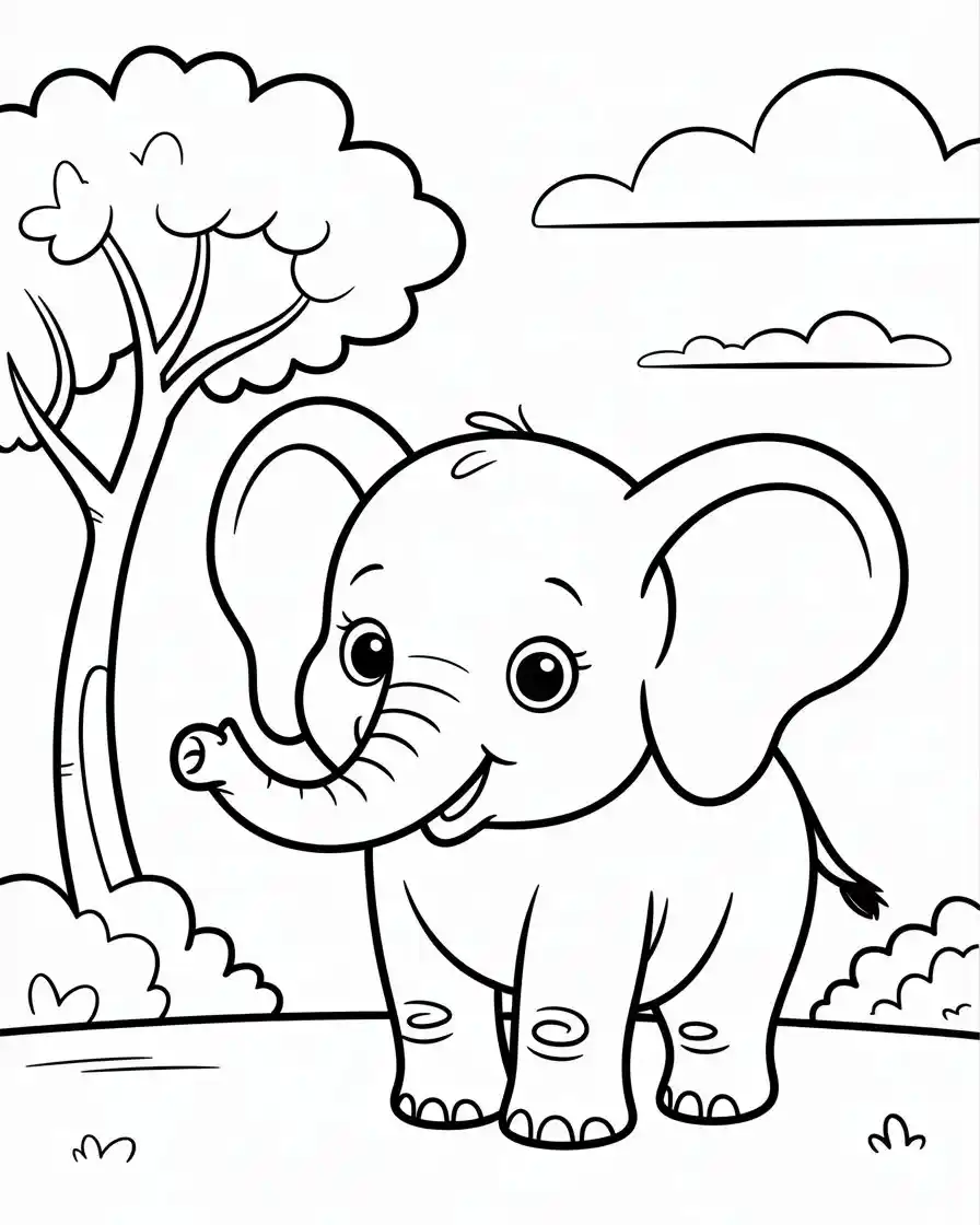 elephant coloring pages