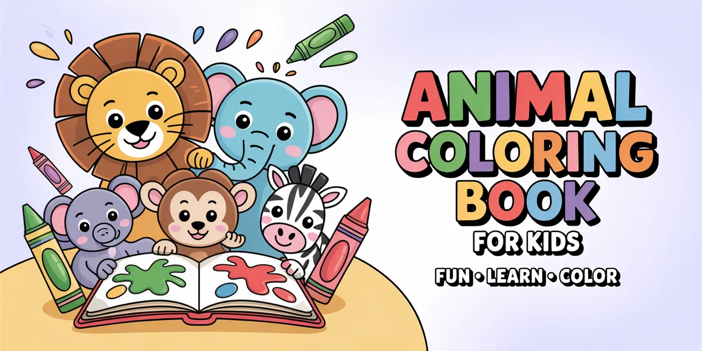 Animal Coloring Pages | Printable PDF for Kids and Adults