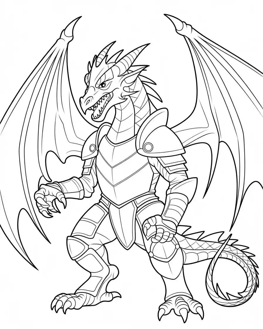 armored warrior dragon