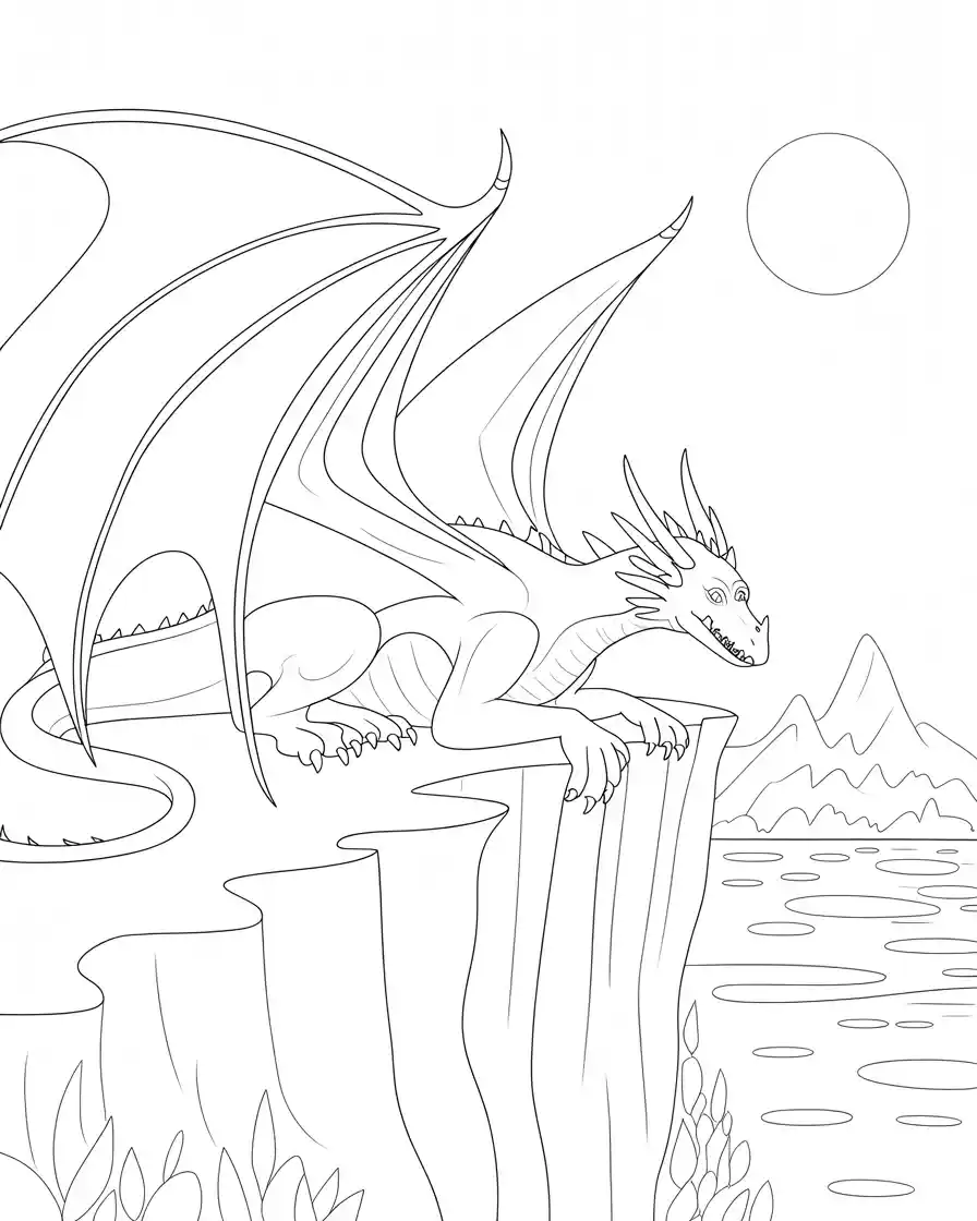cliff resting dragon