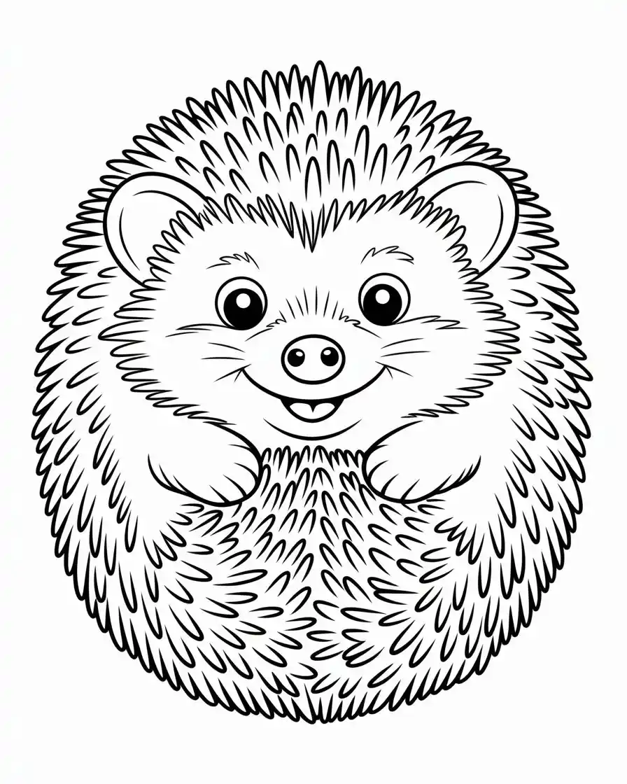 cute hedgehog coloring page 