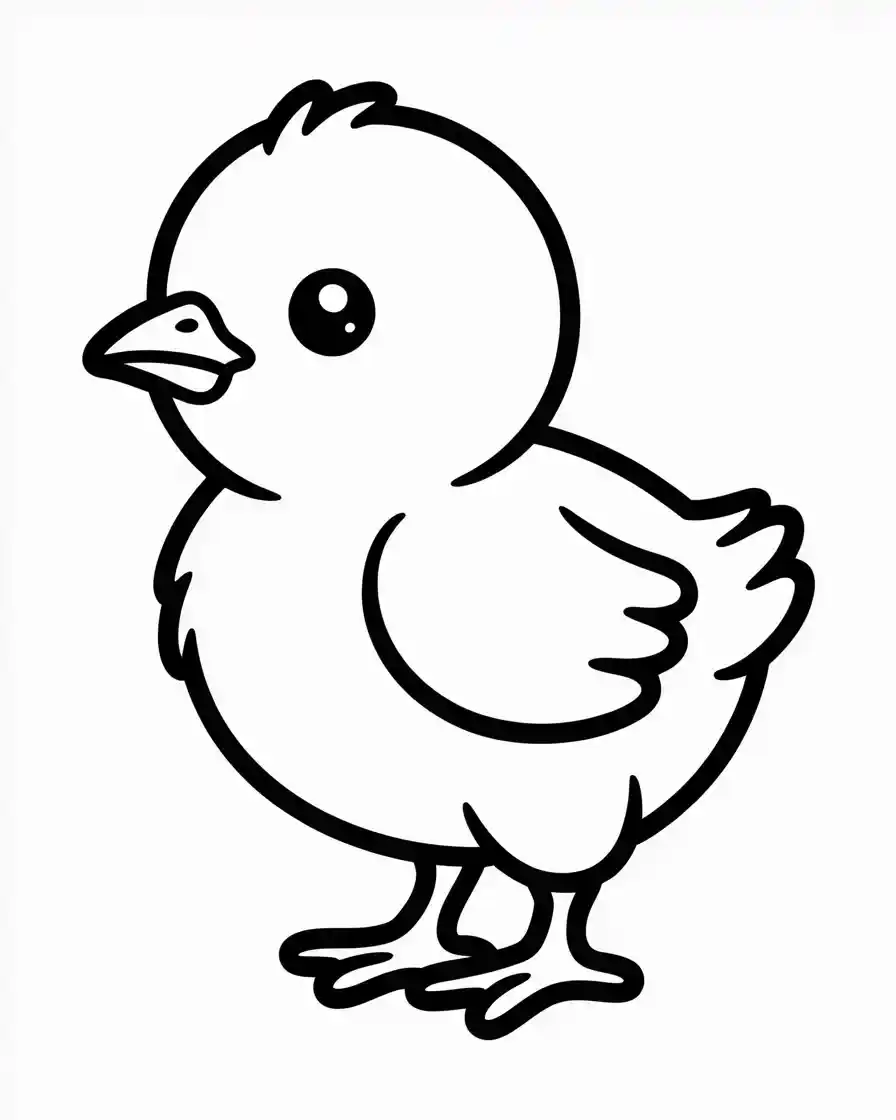 simple cartoon baby chick