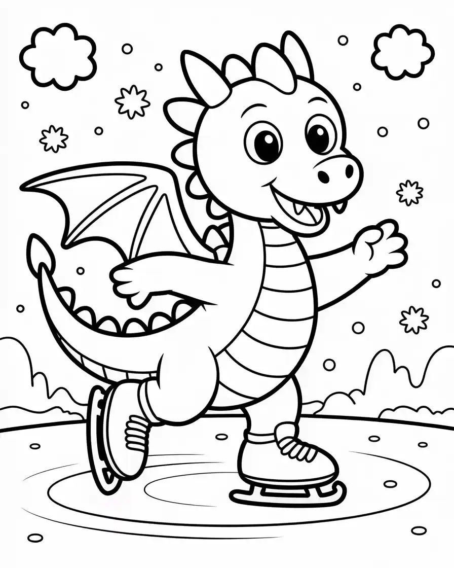 skating dragon fun