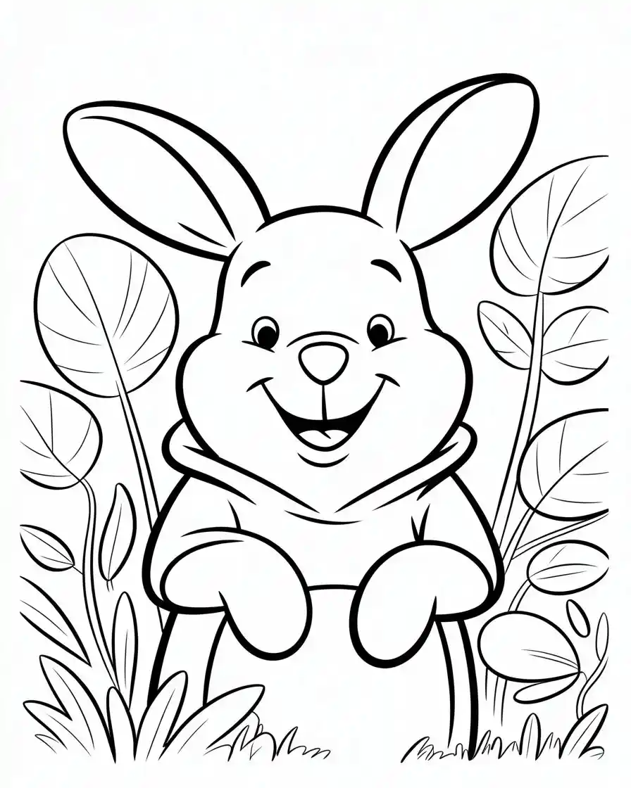 winnie the pooh rabbit coloring